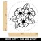 Violet Flowers Bouquet Rubber Stamp for Stamping Crafting Planners